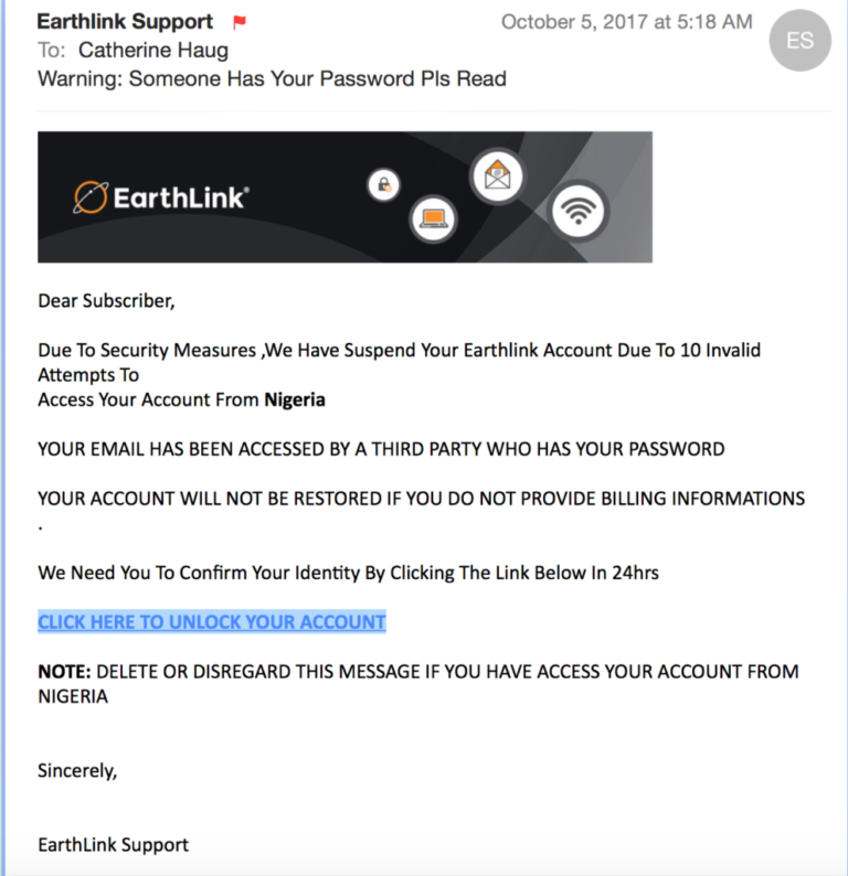 Recent phishing/scam email examples « The EssentiaList